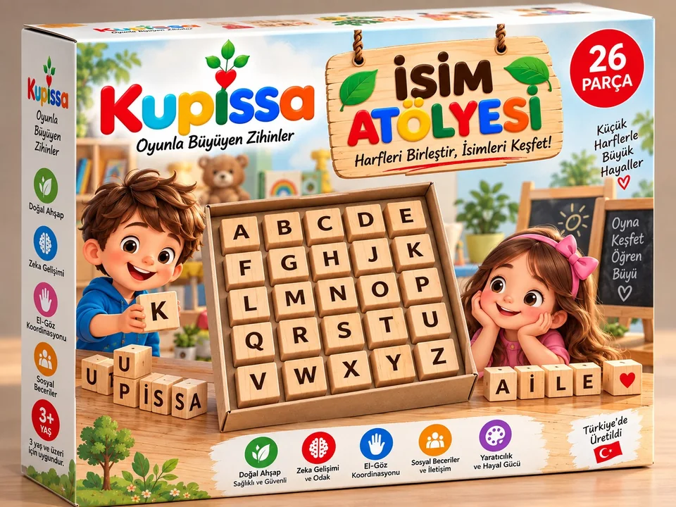 Ahşap Harf ve İsim Oluşturma Seti