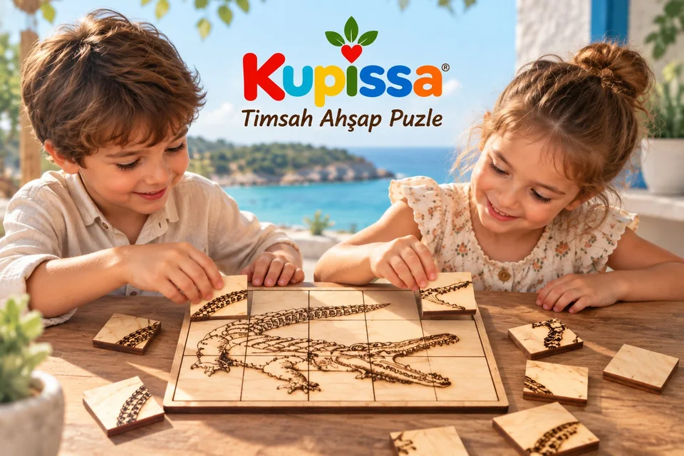 Ahşap Puzzle – Timsah